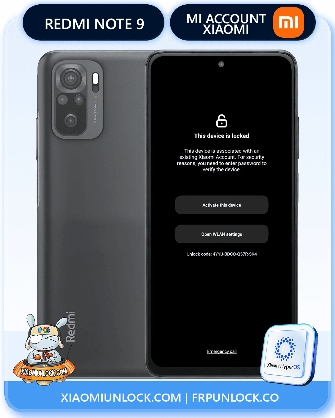 Remove Xiaomi Mi Account Redmi Note 9